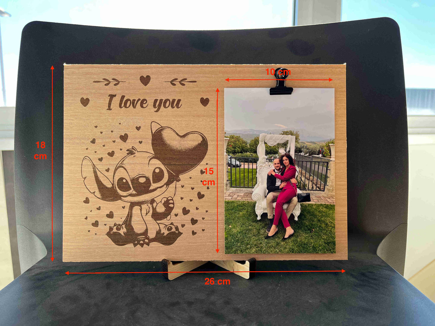 Portafoto in legno Stitch Disney