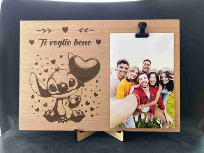 Portafoto in legno Stitch Disney