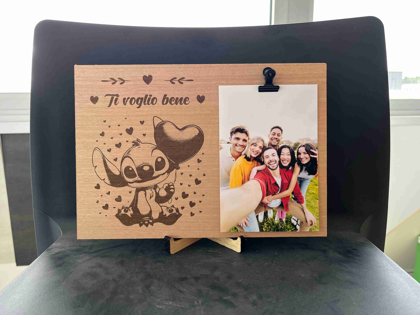 Portafoto in legno Stitch Disney