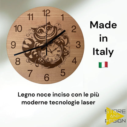Orologio da parete Stregatto Alice Nel Paese Delle Meraviglie