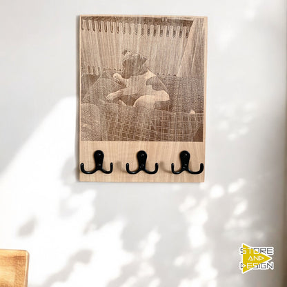 Porta guinzaglio da parete personalizzato