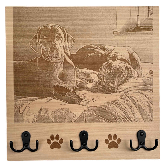 Porta guinzaglio da parete personalizzato