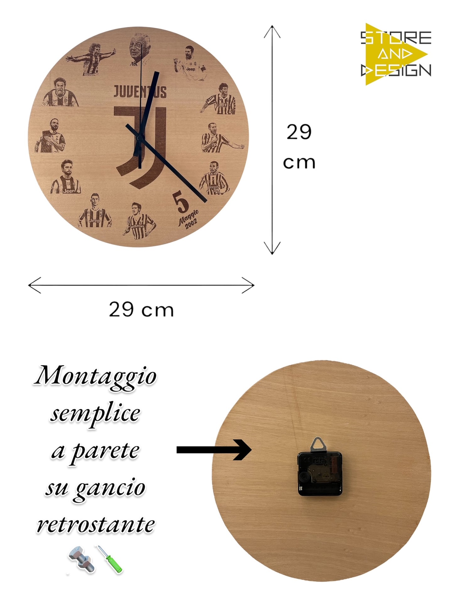 Orologio da parete Juventus
